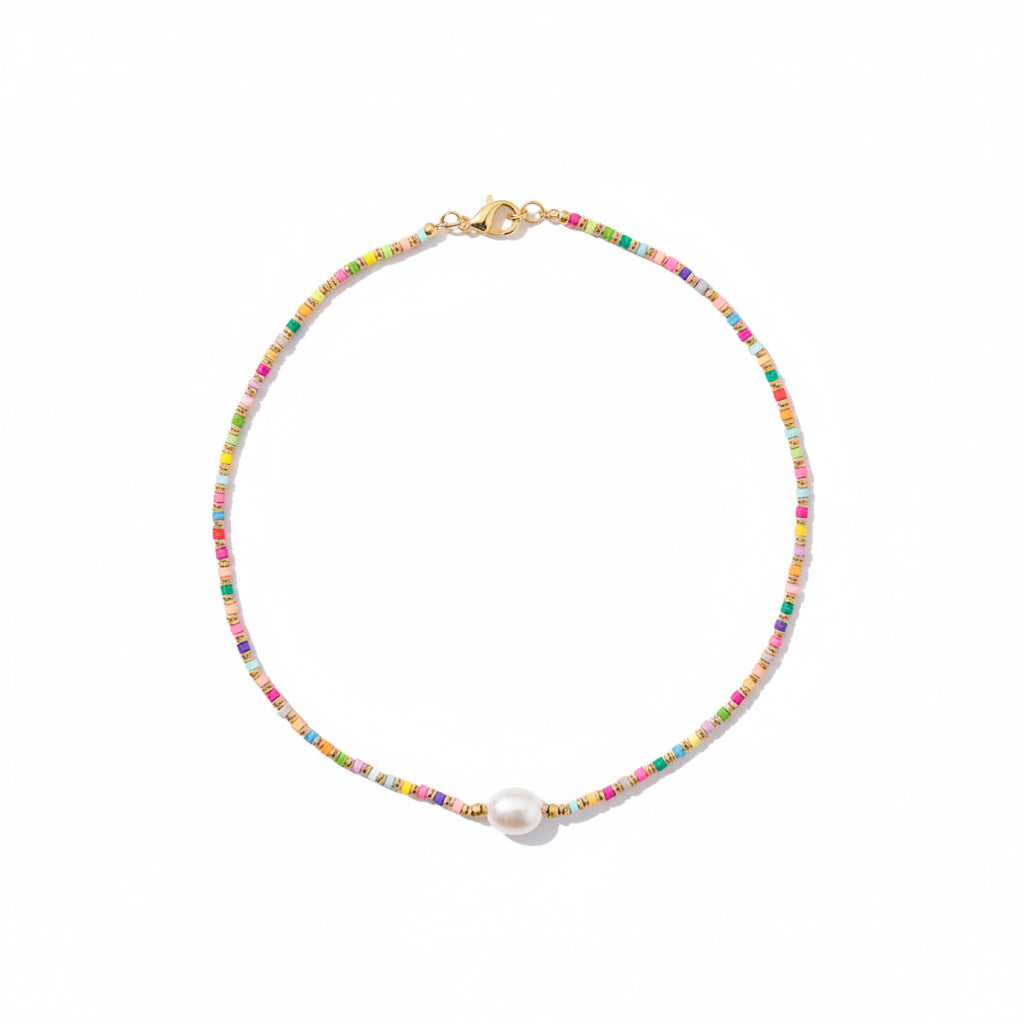 Collar Cuentas Multicolor Perla Barroca