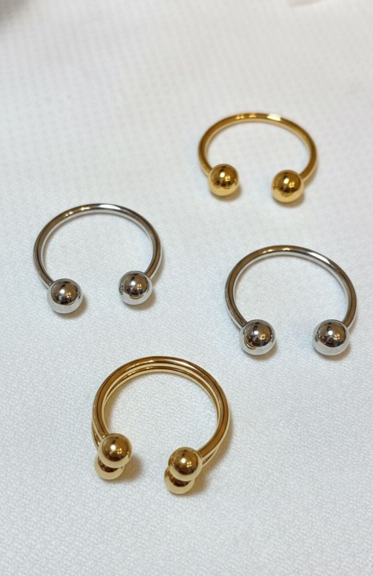 Anillo Doble Esfera