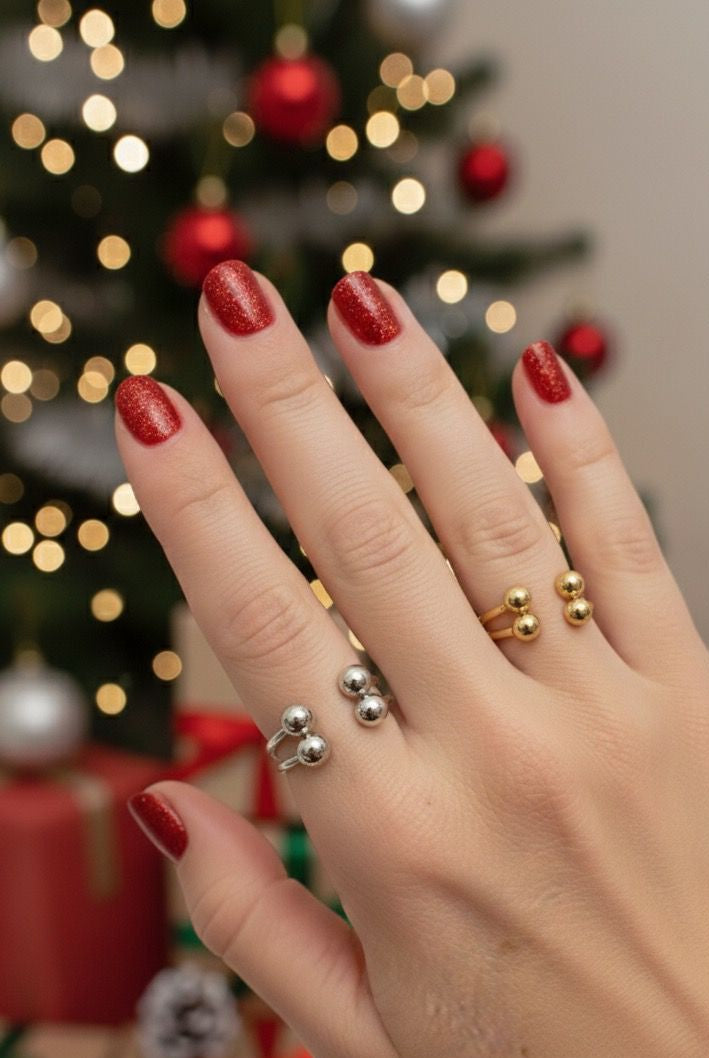 Anillo Doble Esfera