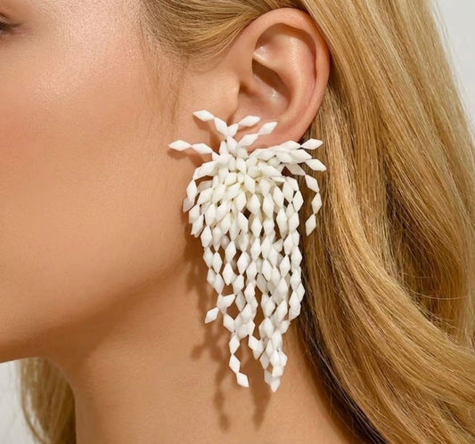 Pendientes Cascada Blanca