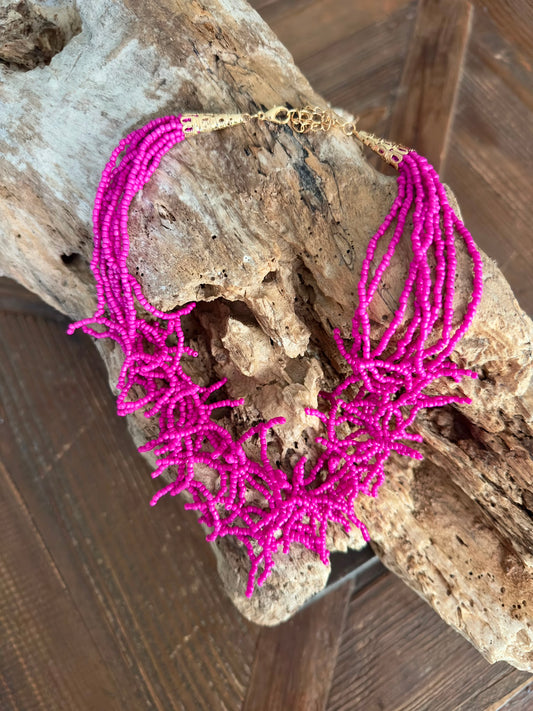Collar Coral Fucsia