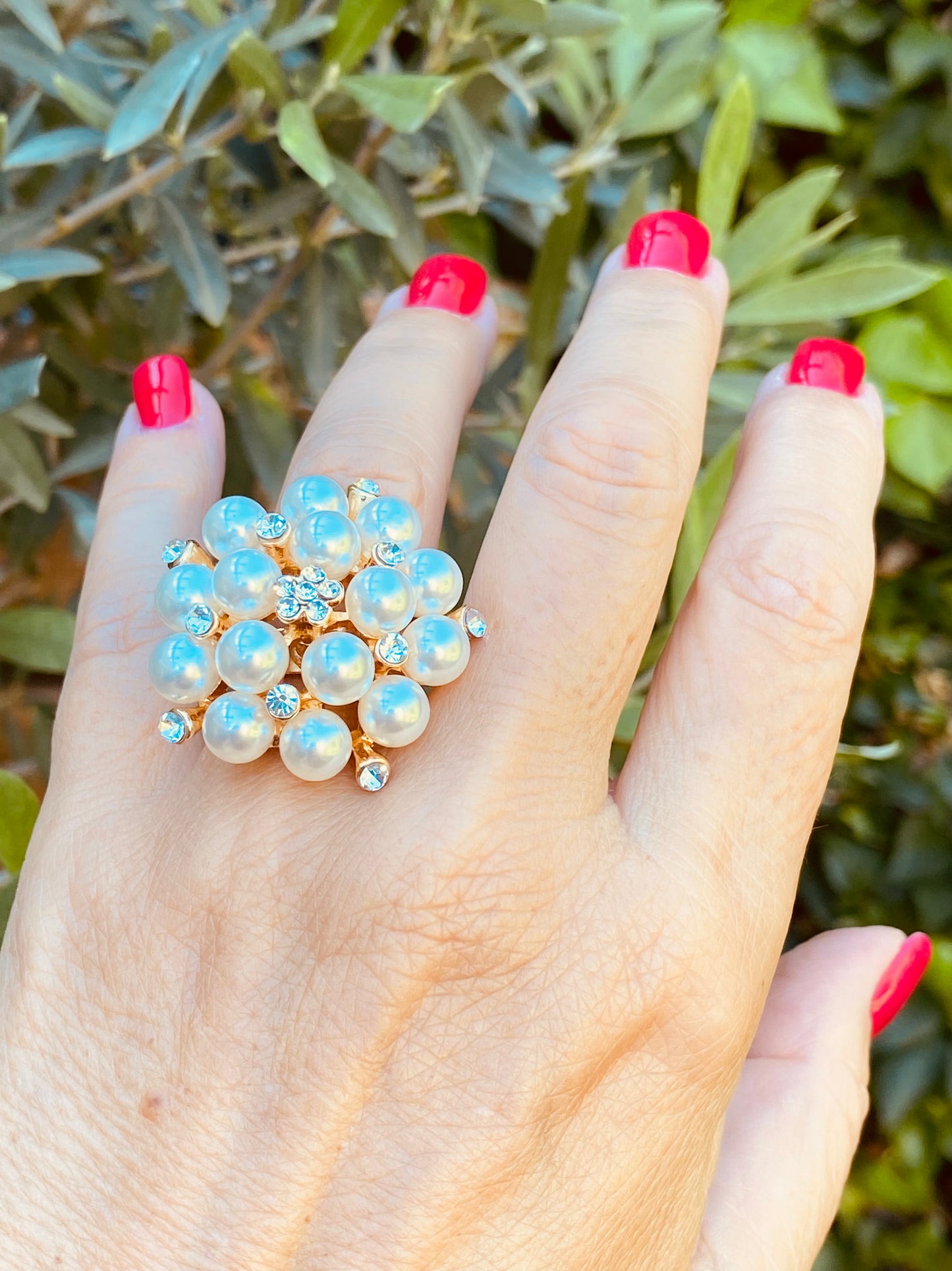 Anillo Flor de perla