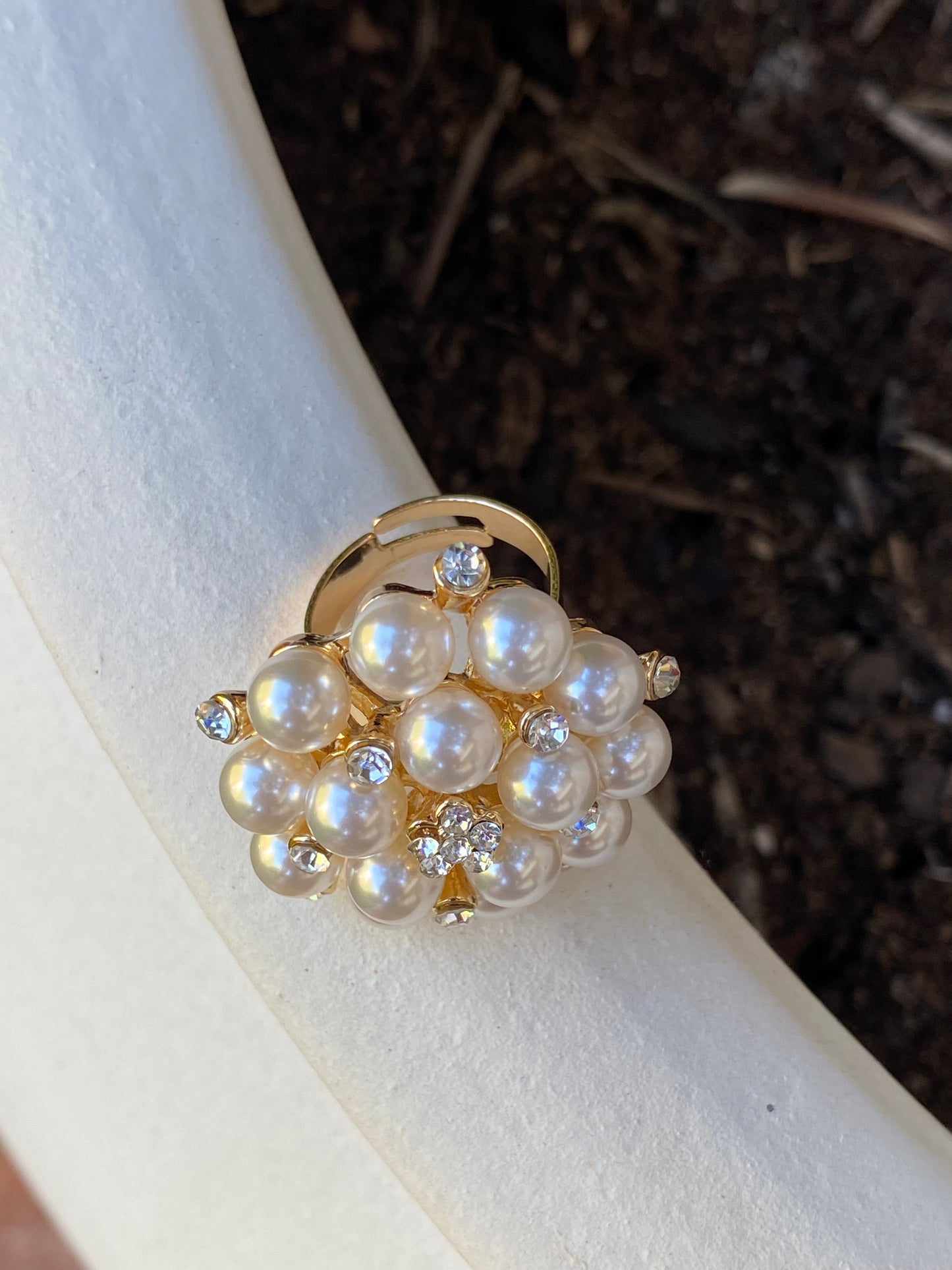 Anillo Flor de perla