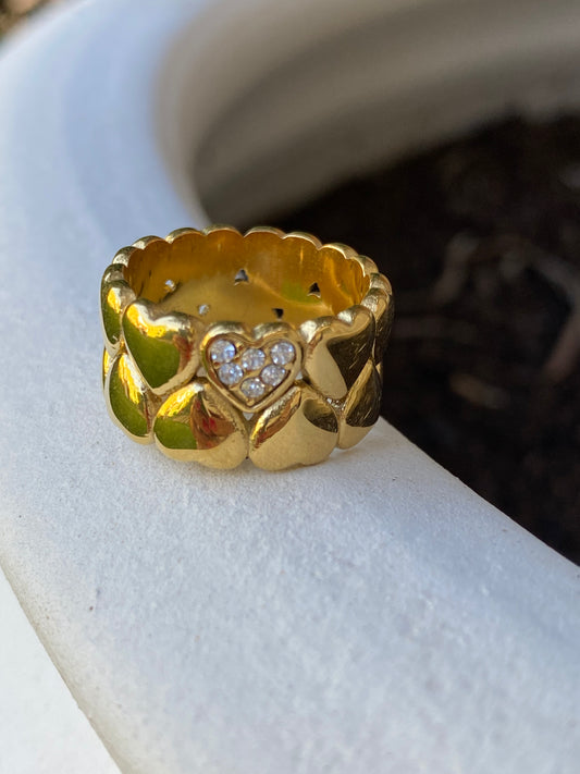 Anillo Corazones