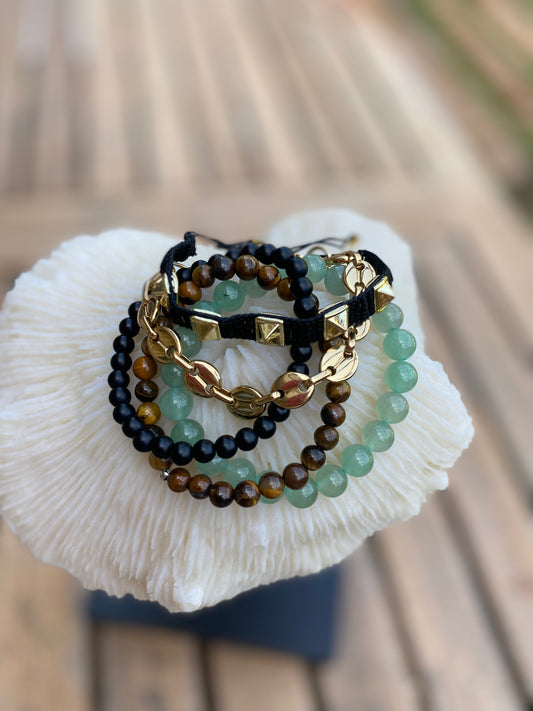Pulseras Punky Gold