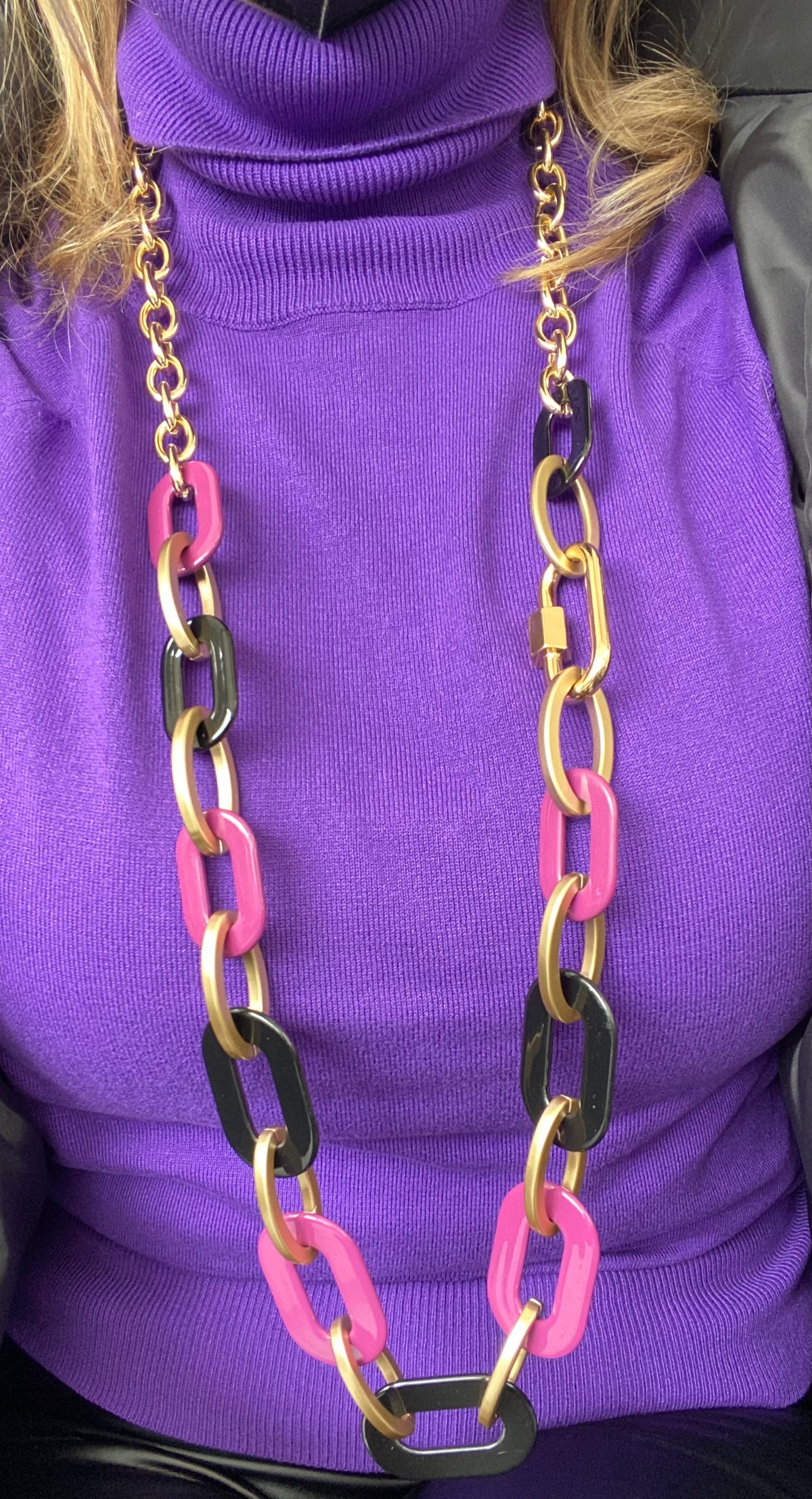Collar eslabones color very peri largo
