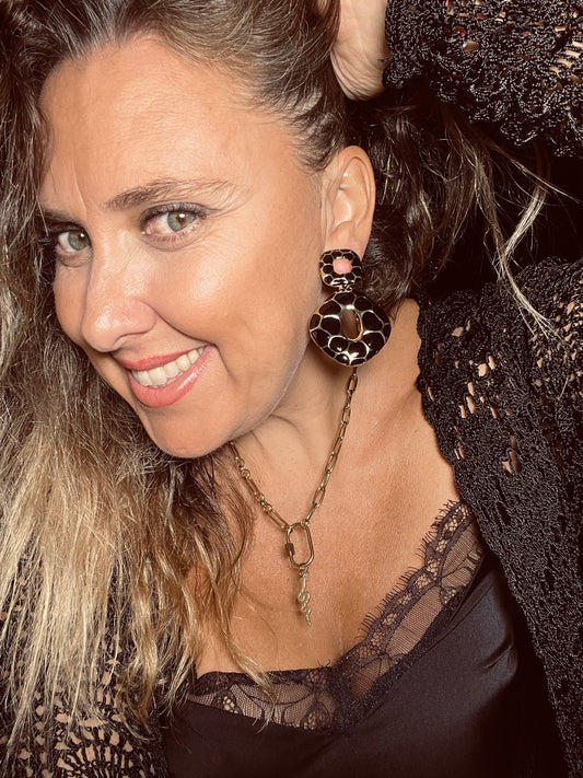 Pendientes aros negros