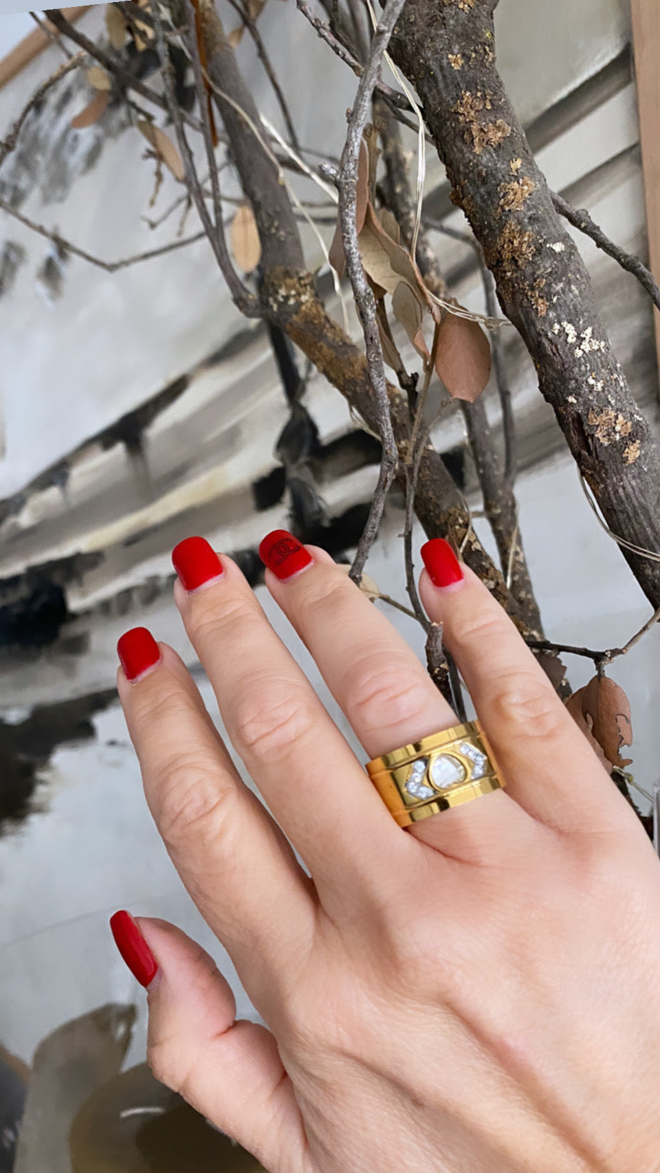 Anillo acero corazón
