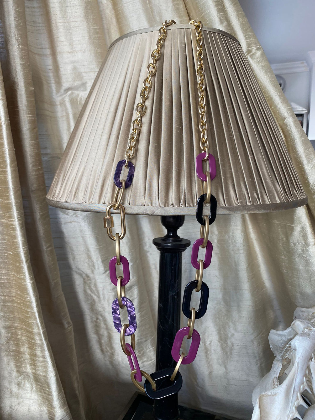 Collar eslabones color very peri largo