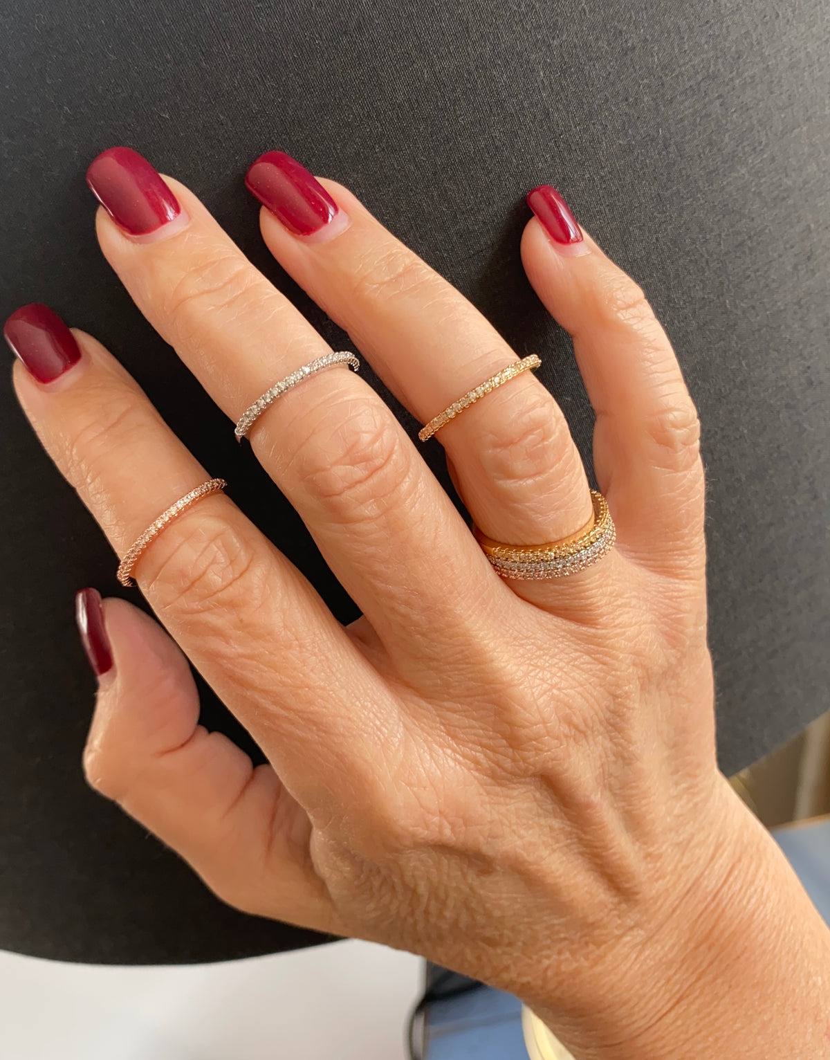 Anillos triple alianza, estilo cartier