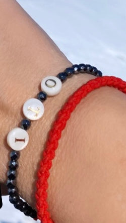 Pulsera Personalizada de Hematites con Nombre o Iniciales