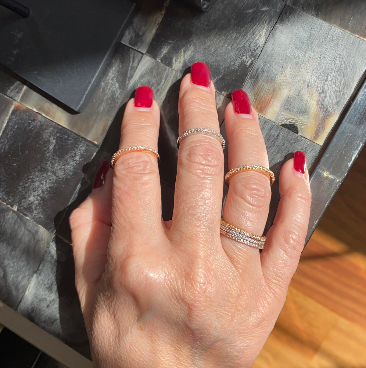 Anillos triple alianza, estilo cartier